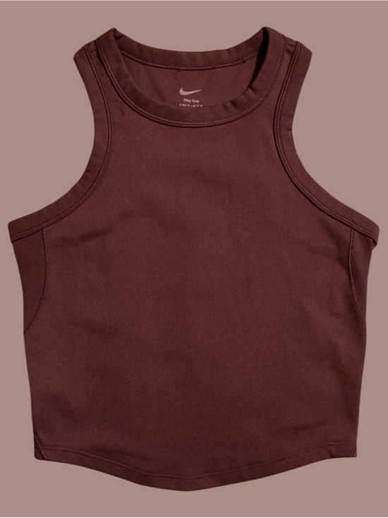 Nike Tops - Nike One Dri-FIT Crop Tank Small Dark Plum Burgundy Workout Activewear